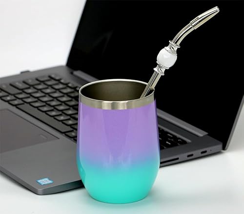 Miniatura 4 de Pajitas grandes de acero inoxidable Yerba Mate Premium - Bombillas para beber calabaza mate, con filtro de cabeza extraíble (blanco)