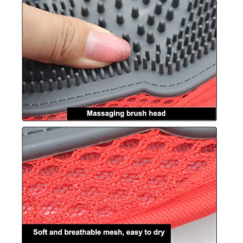 Anself Pet luva de banho cat hair removedor de pêlos luva de limpeza de cabelo escova de cabelo ferr