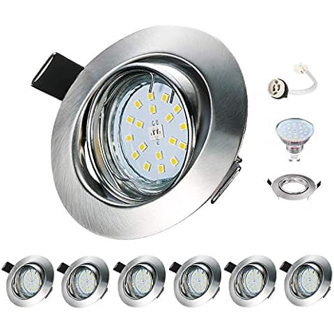 Juego de 6 Focos Empotrables Led Kimjo Blanco Natural Cover