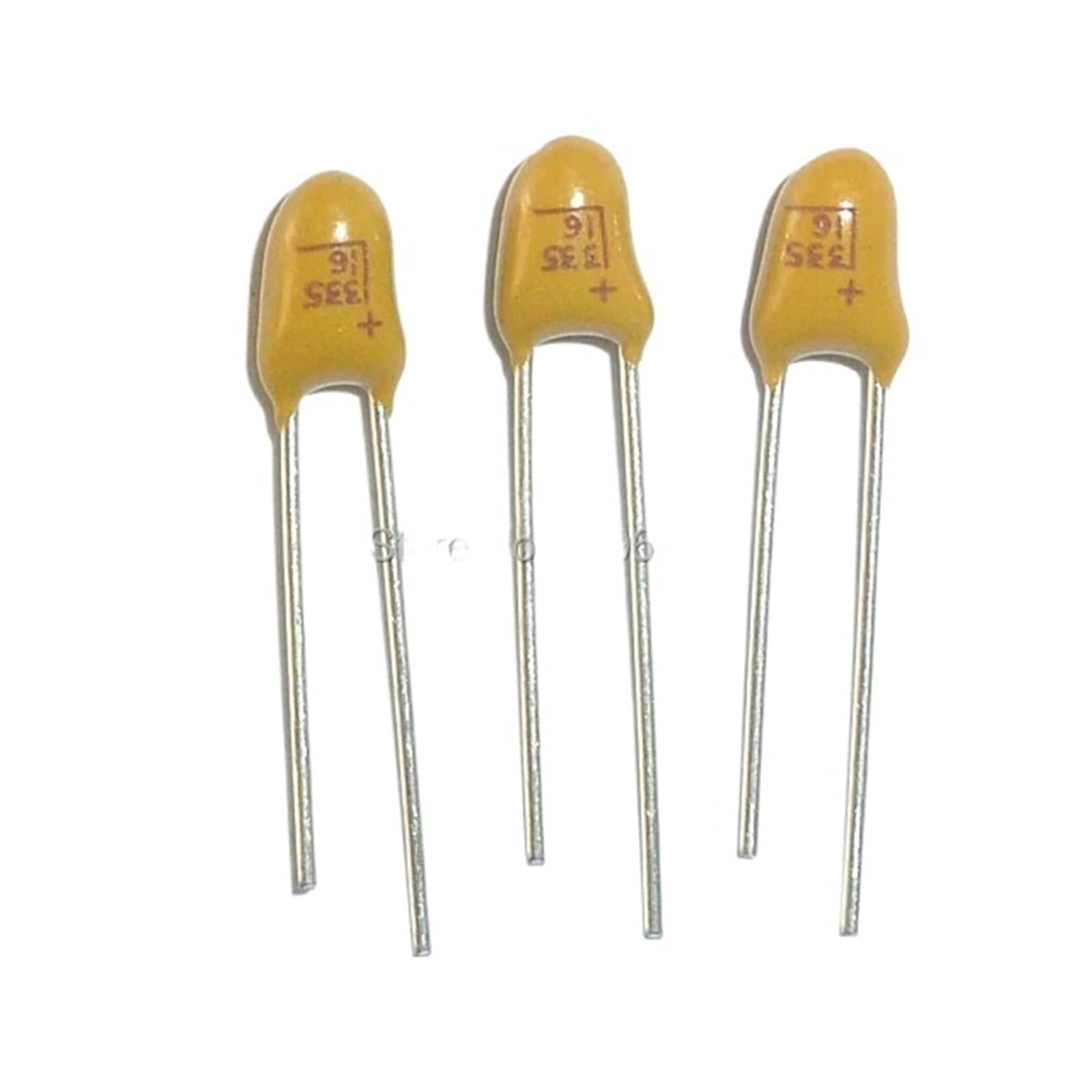 ICXLPMC 100pcs Tantalum capacitor 3.3uF 16V 16V3.3uF DIP Radial