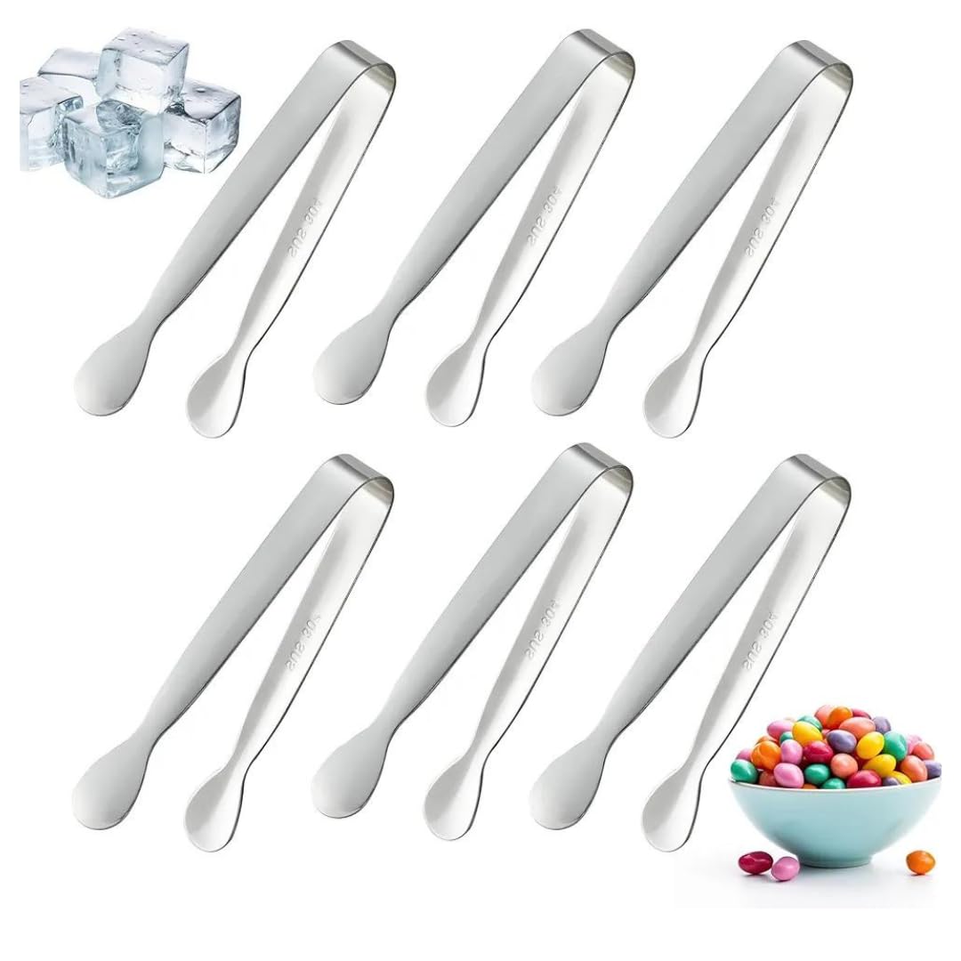 Mini Stainless Steel Serving Tongs - Perfect for Parties! -10
