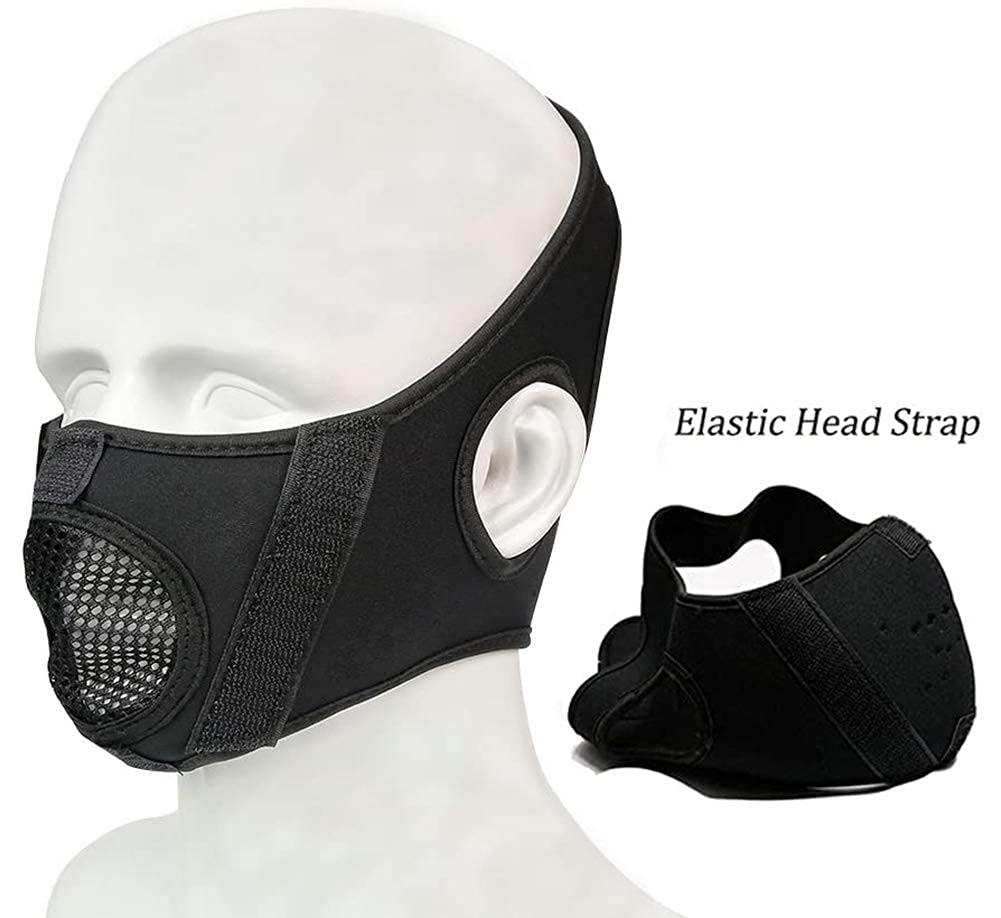 Outdoor Base Samurai Mask, Japanese Demon Kabuki Hannya Evil Oni Half Lower Face Protective