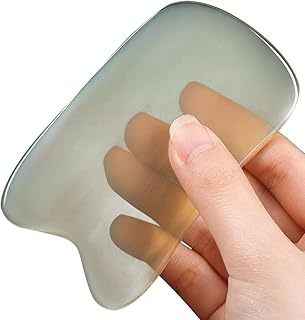 Youngme Ox Horn Scraping Massage Tool, Gua Sha Facial Tool Natural Message Board for Body, Neck, Face (10mm Thick)