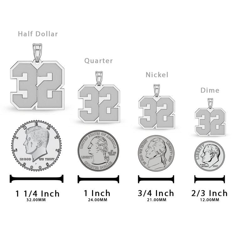 PicturesOnGold.com Personalized Number Pendant with Name - Includes 18 inch Box Chain4