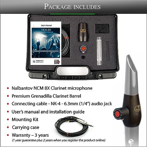 Nalbantov Clarinet Microphone NCM 8X SC Set + NK4 for Buffet Crampon Legende