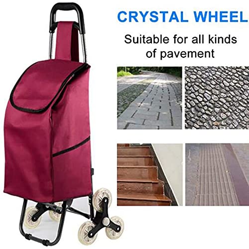 Einkaufstrolley, faltbarer Einkaufswagen auf Rädern, großer und leichter Allzweckwagen mit drehbaren Vorderrädern… – Bild 8