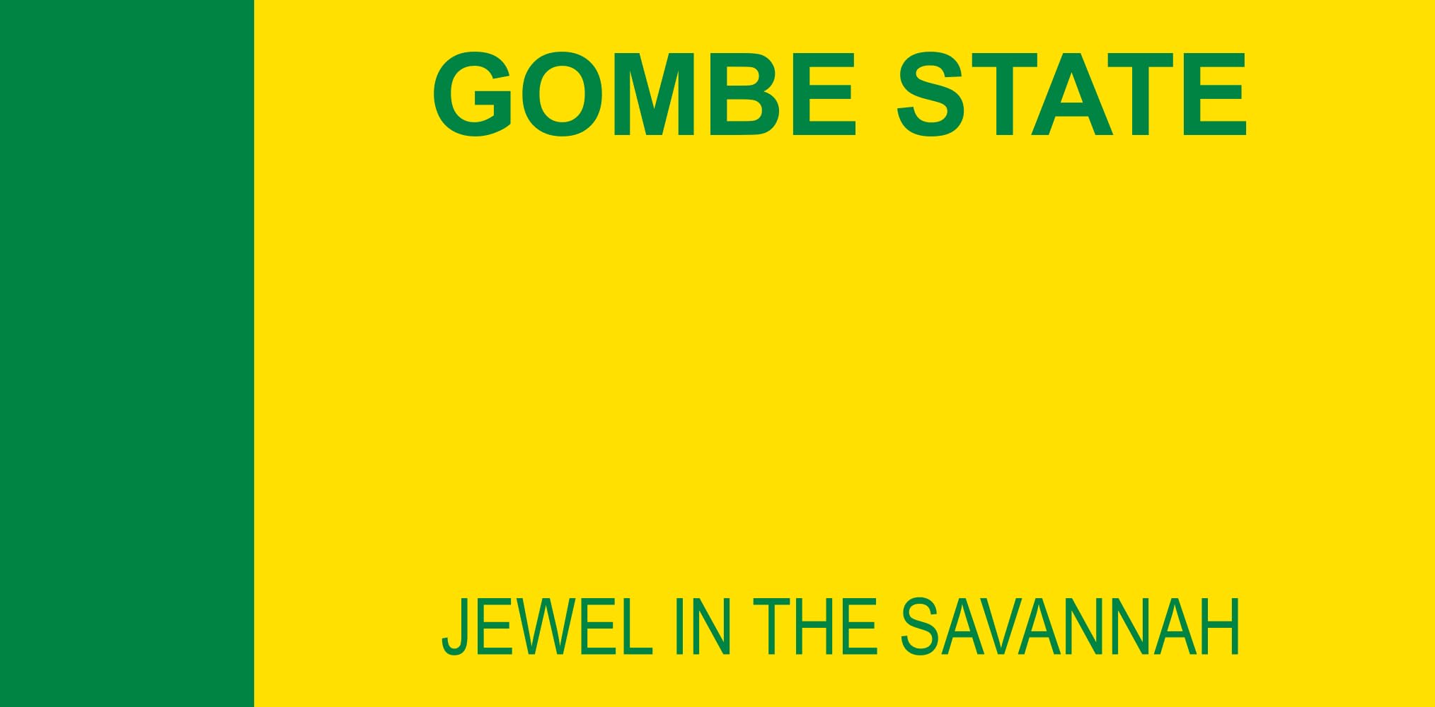 Drapeau Gombe State grand format paysage 1.35m² pavillon extérieur mât