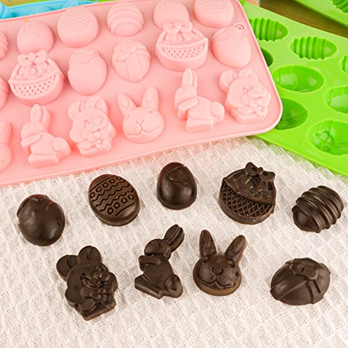 Easter Egg Silicone Mold for Chocolate 5 Packs Egg Shaped Mold Baking Pan for Easter Party Hot Chocolate Bombs Fondant Candy Jelly Dome Mousse Cake Topper Making by Winerming - Image 8