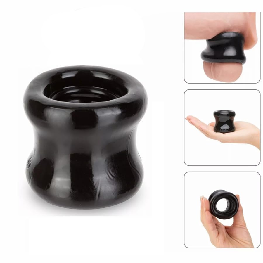 Ball Stretcher Penis Ring Testicle Adult Sex Toys for Male Thickened Cock and Ball Ring for Men Erection Sex Pleasure Enhancement Delay Ejaculation Stretchy Penis Sleeve - Image 4