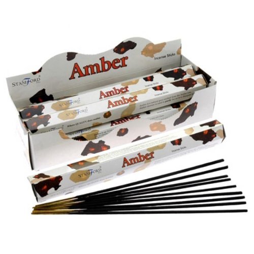 Stamford Inc. Amber Stamford Incense Stick Premium Hexagonal 6 Packs Containing 20 Sticks