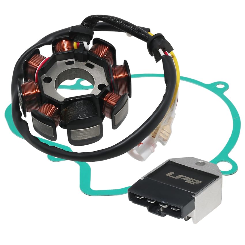 Stator Coil Rectifier Stator Gasket for KTM 250 400 450 520 525 540 Stator Coil Rectifier Stator Gasket Stator Coil OEM 59039104000 59039104200 Rectifier OEM 50311034000 Stator Gasket OEM 59030040000