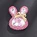 Rhinestones Rabbit Brooch Pins Fashionable Bunny Pin Graduation Easter Holiday Lovely Cute Animal Costume Jewelry Gifts (Pink)