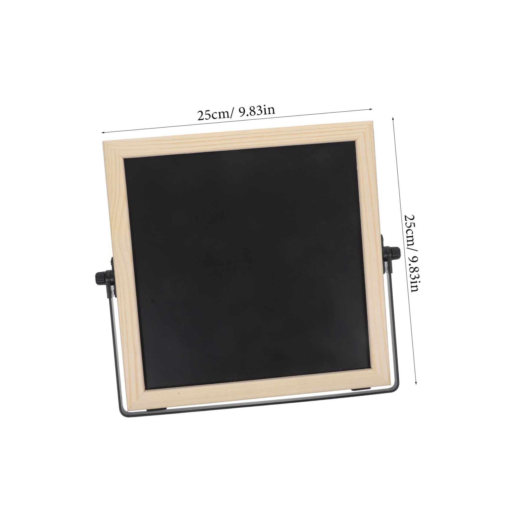 Tableau Blanc Magnétique de Bureau Double Face 1 PC en Cadre Bois Foncé