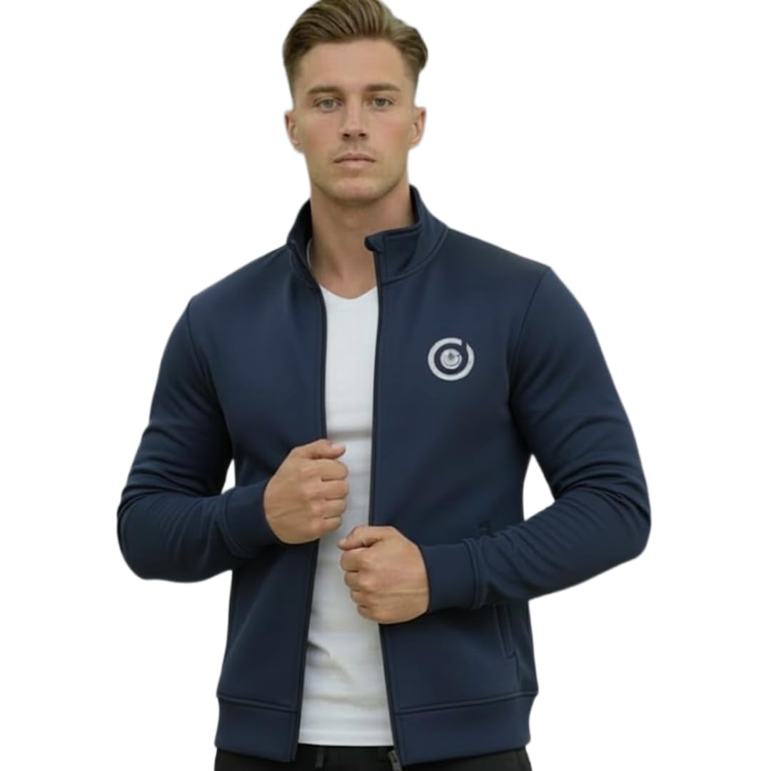 Men’s Track Jacket | Sports Jacket for Men | Running Jacket | Gym Workout Jacket | Full Zip Track Jacktet | Winter Sportswear | Breathable Quick-Dry Fabric | Regular Wear & Training Jacket