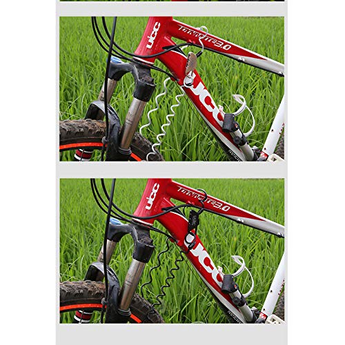 Catazer Mini Bike Lock Anti-Theft Bicycle Spring Combination Cable Lock Travel Luggage Locks Helmet Lock 41200Mm (Black) #TOP3