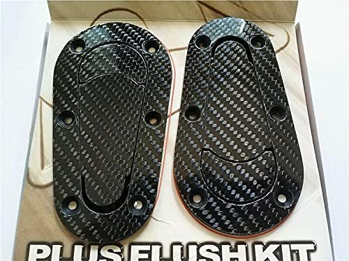 Miniatura 5 de Capó de coche de carreras de fibra de carbono más pestillo de capó de montaje empotrado con kit de bloqueo de pasador de acero