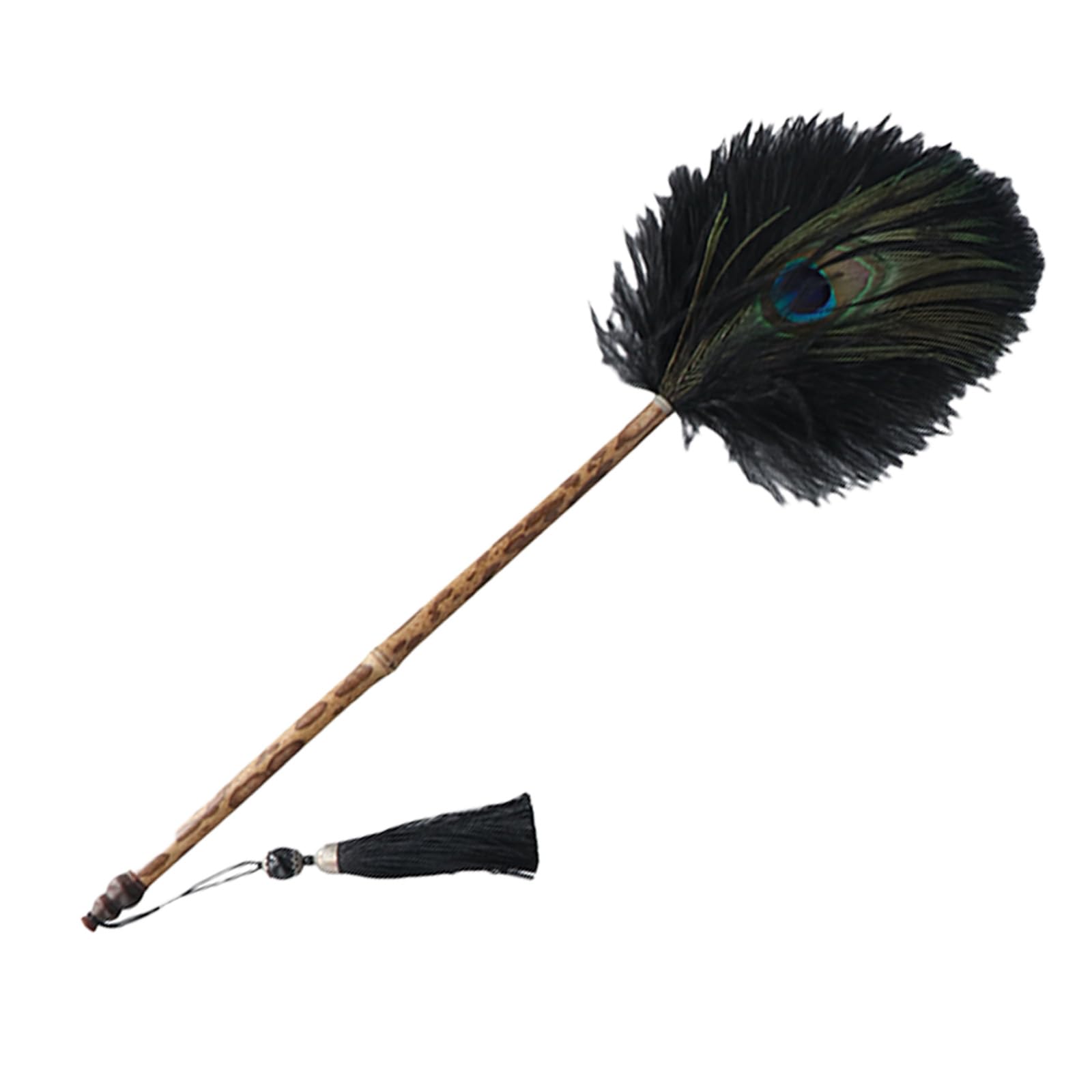 Anti-Static Brush Household Peahen Feather Duster Removal Dusting Long Handle Home Cleaning Tool Removal Peahen Duster for Women