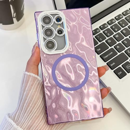 Coque magnétique colorée Samsung S24 Ultra S23 Ultra Galaxy A55 violette