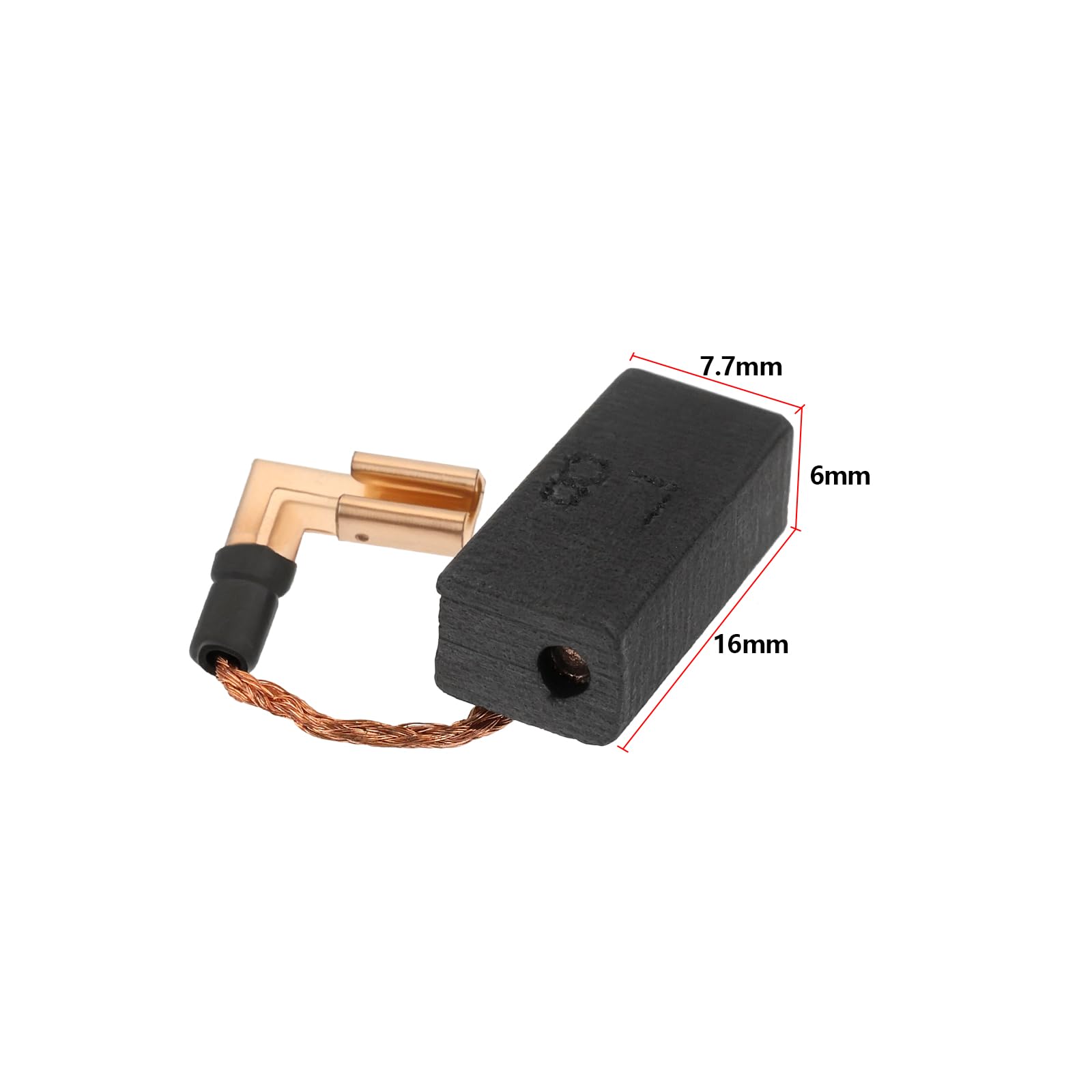 ECSiNG 2Pairs Carbon Brushes Replacement Part N183725 Compatible with Dewalt Angle Grinder DWE4050 DWE4887N DWE4056 DWE4057 DWE4157(16 * 7.7 * 6mm) - Image 4