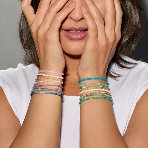 Ross-Simons Green and Blue Bead Bracelets in 18kt Gold Over Sterling3