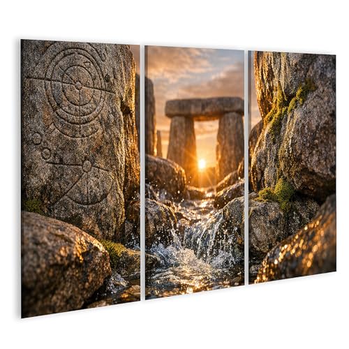 Tableau sur toile avec paysage de pierres pour déco de chambre zen