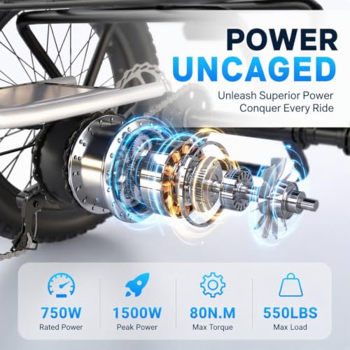 Image of ANCHEER Electric Tricycle for Adults, 20 inch Fat Tire Electric Trike, 15.5MPH Ebike for Seniors, 3 Wheel Electric Bike, 864Wh Removable Battery, LCD, Rear Differential, Rear Seat Basket