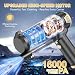 KMM Handheld Car Vacuum Cleaner, 16000PA Air Duster & Vacuum Cleaner, 120W High Power Hand Held Vacuum Cordless, Portable Vacuum Rechargeable with Multi-Nozzles & LED Light for Car, Home, Pet, Office