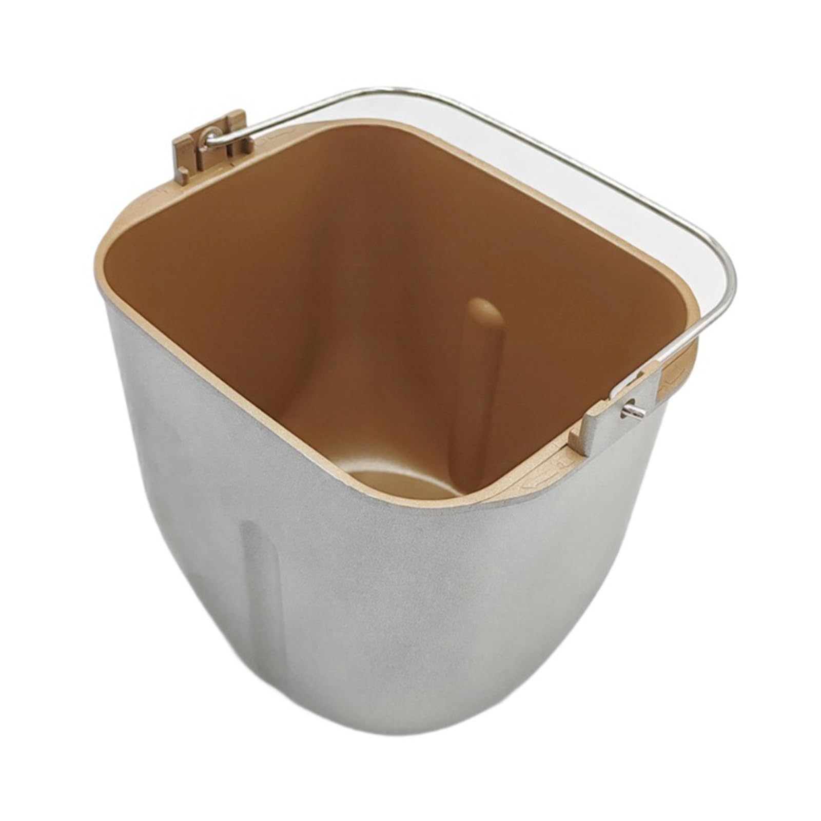 Uqezagpa Multicolor Bread Maker Bread Container Replacement Pan For Select Machines Silver Gold Metal Inner Bucket For Dough Mixing And Homemade Loaves Maker Bucket