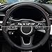 KAFEEK Steering Wheel Cover, Universal 15 inch, Microfiber Leather Viscose, Breathable, Anti-Slip,Warm in Winter and Cool in Summer, Black