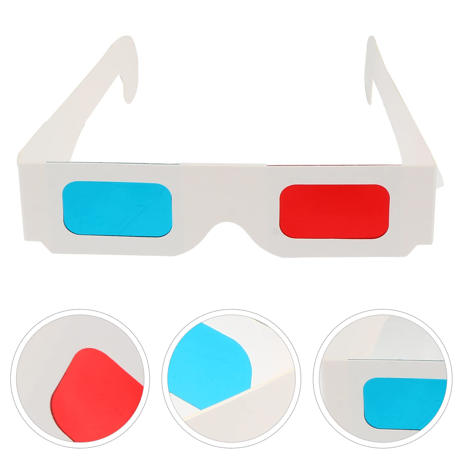 Hemobllo 100pcs Cardboard Glasses for Movies Games Lightweight Anaglyph Eyewear for Easy Carrying Portable Travel Outdoor Activities