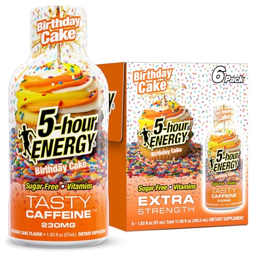 Image of 5-hour ENERGY BIRTHDAY CAKE Flavor, 6 Count, Extra Strength Energy Shot