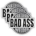 Bad Ass Welder Hard Hat Sticker / Helmet Decal Label Lunch Tool Box