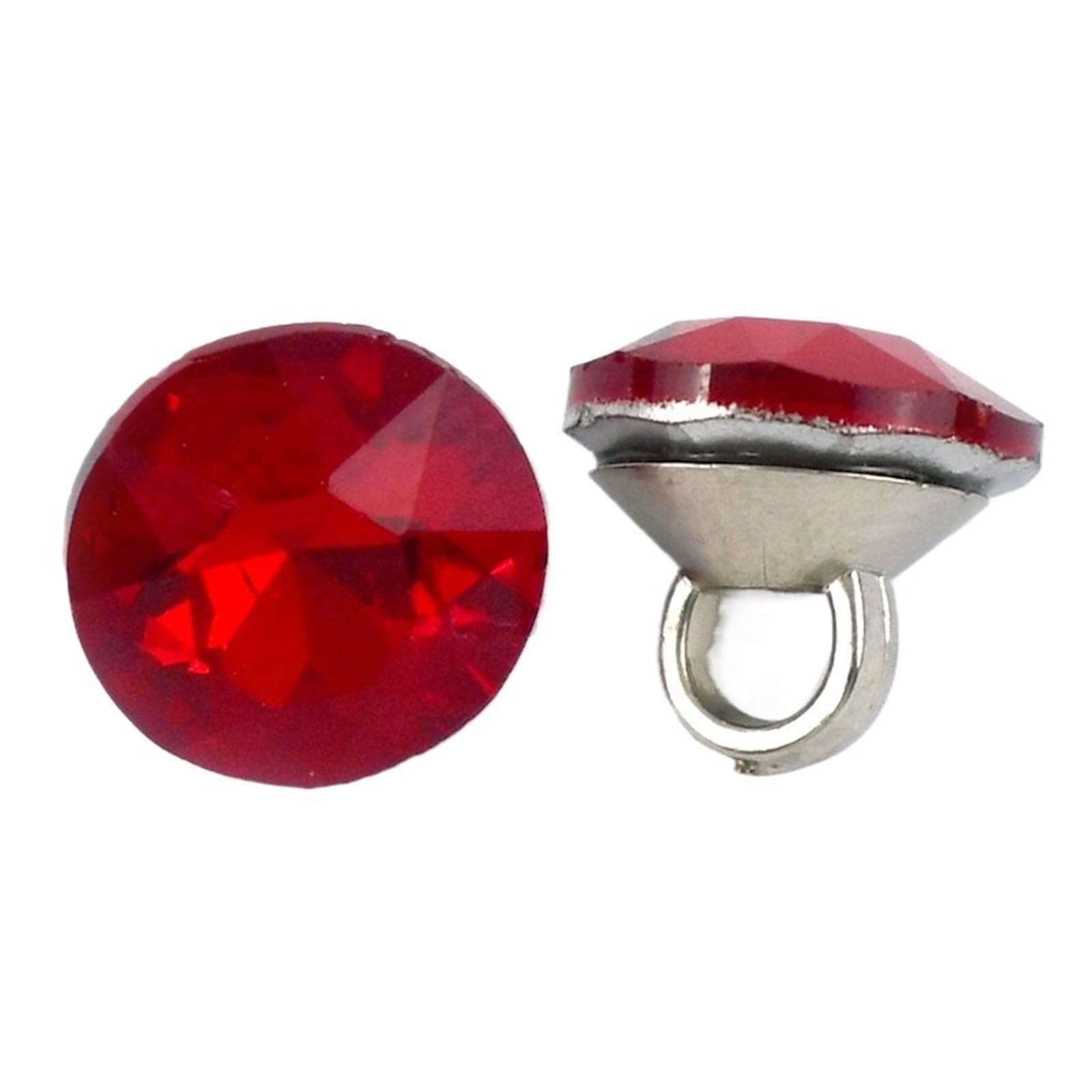 Cyrkonie do przyszywania, Guziki ze sztucznym kryształem i perłą, wielokolorowe 9 mm, 20/50 szt., akcesoria do szycia DIY(Rosso,20Pcs)