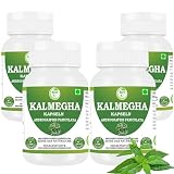 Morsan Healthcare Kalmegha Kapseln | Andrographis Paniculata Kräuterergänzung | Natürliches Immunsystem & Lebergesundheit | 60 Vegane Kapseln | Ayurveda Wellness-Formel | Packung mit 4er - Pack