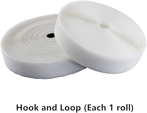 Miniatura 3 de Cinta de gancho y bucle para coser de 34 pulgadas de ancho, parte trasera adhesiva no adhesiva, cinta de sujeción de tela de nailon, cinta