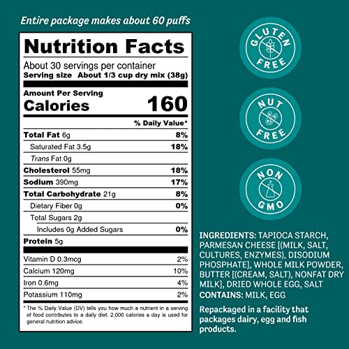 Judee's Brazilian Cheese Bread Mix 2.5 Lb - Non-Gmo And Just Add Water- Great For Preparing In Advance And Making Fresh - Gluten-Free And Nut Free Facility #TOP2