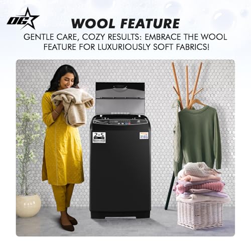 Image of OG Star Smart Choice 9.5 Kg Fully Automatic Top Load Washing Machine | 900 RPM Motor | Multiple Wash Modes | Air Dry | Diamond Drum | Smart Water Level | Powerful Performance