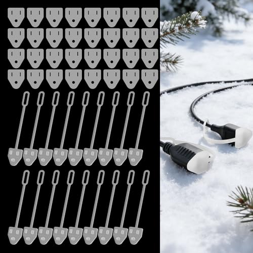 16 Pack Weatherproof Gaskets and Plug Covers with Anti-Loss Lanyard, Silicone Outdoor Plug Protector for 2 & 3 Prong, Extension Cord Cover for Rain/Snow Indoor/Outdoor, Stop GFCI from Tripping