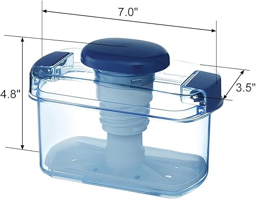 Miniatura 2 de Tsukemono - Contenedor rectangular para hacer pepinillos instantáneos, fabricado en Japón, sin BPA (azul, 0.8 litros)