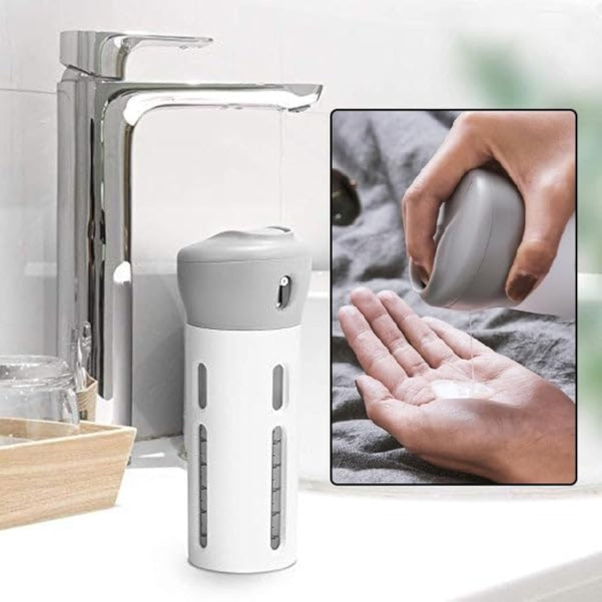 4-in-1 Travel Dispenser Bottle Set, Refillable Cosmetic Containers