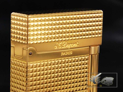 S.T. Dupont Ligne 2 Diamond Head Gold Lighter - Gold 16284