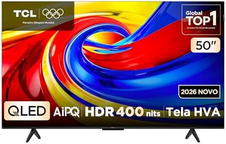 Smart TV TCL 50 Polegadas QLED 4K P7L WiFi Bluetooth Google TV HD...