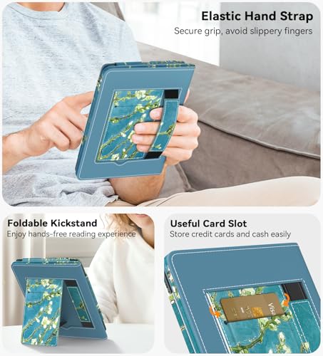 Image of MoKo Magnetic Case for 7 inch /6.8 inch Kindle Paperwhite 12th /11th,Apricot Blossom