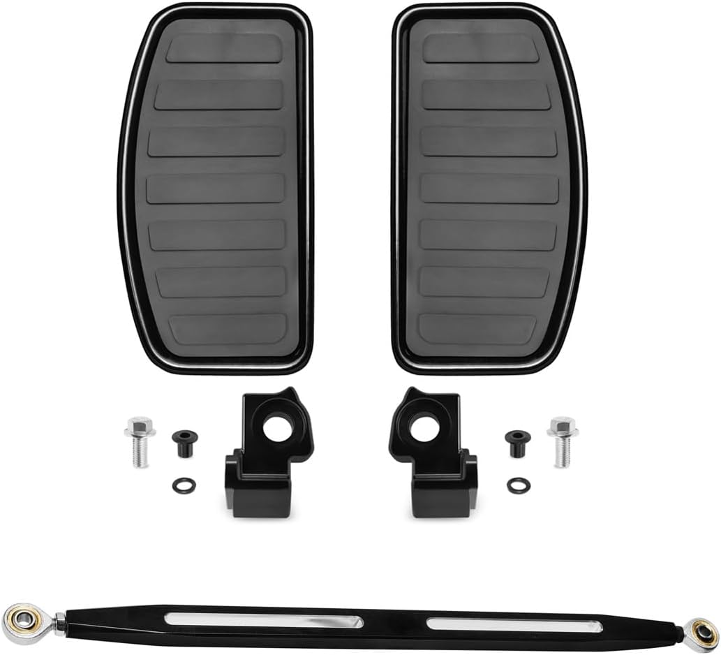 2-Hole Slotted Shift Linkage Bundles with D-Shaped Driver Footboards Floorboards for Indian Scout Sixty Bobber 2015+ Models Accessories