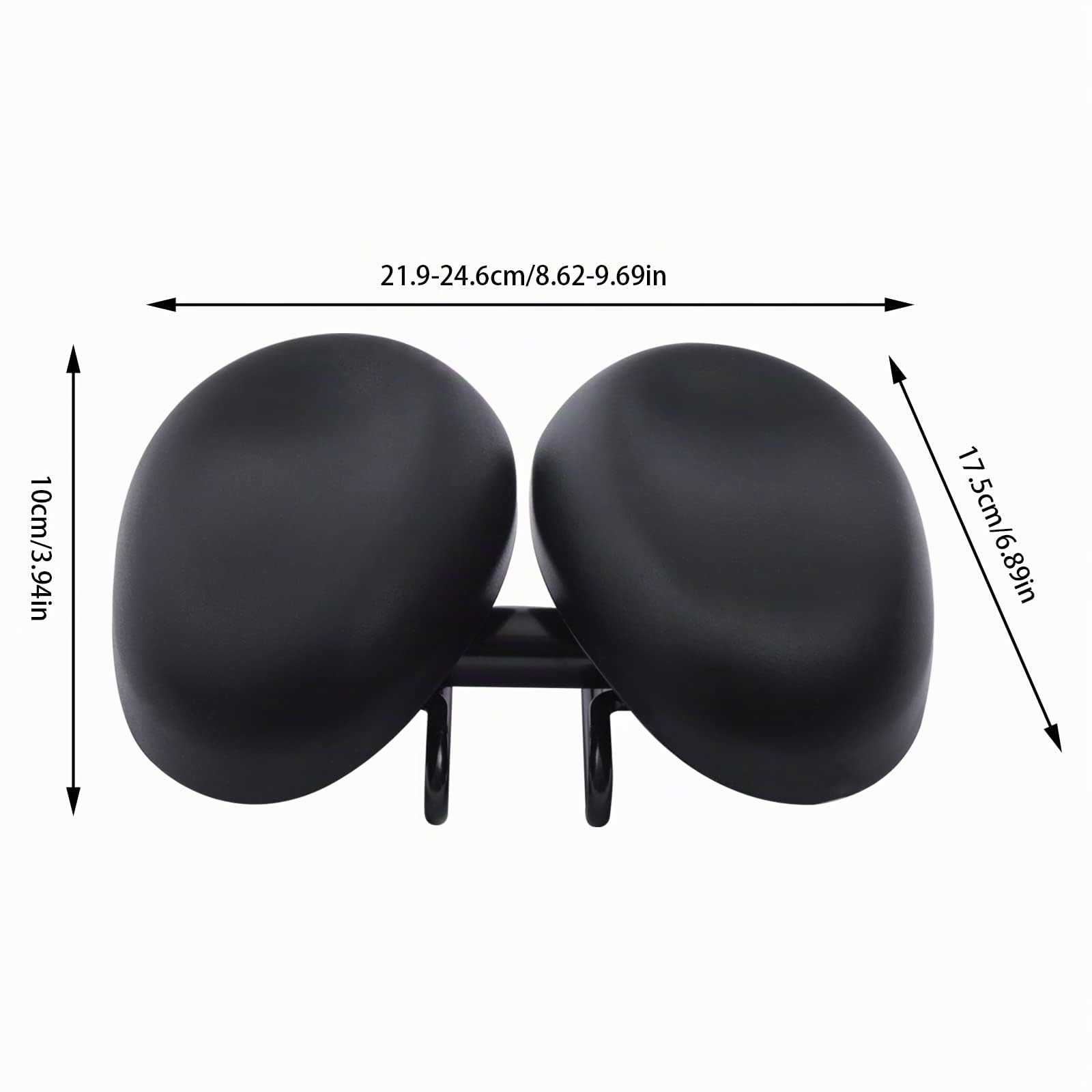 Sella Bici Confortevole - Assorbimento degli Urti - Cuscino Sedile Ergonomico Extra Large - Grande Cuscino di Decompressione - con Doppia Molla - per Mountain Bike, Bici da Strada e Bici da Trekking