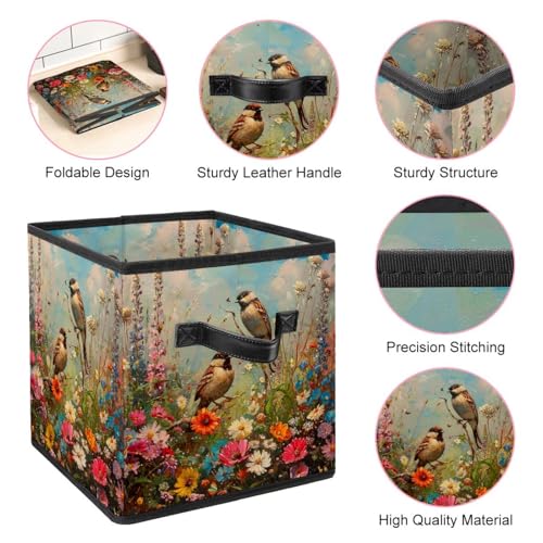 Boîte de rangement en tissu Oxford pliables de 27,9 cm pour organiser le linge