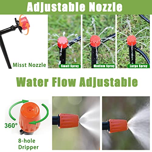 Irmm Drip Irrigation System, 132Ft/40M+33Ft/10M Drip Irrigation Hose, Diy Saving Water Automatic Drip Irrigation Kits With 4/7Mm 8/11Mm Blank Distribution Tubing For Garden, Greenhouse, Lawn, Patio #TOP2