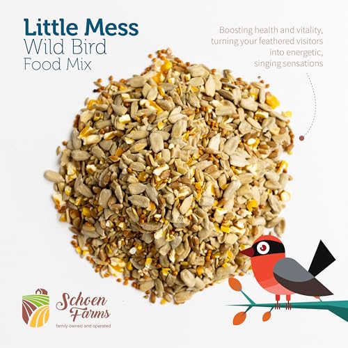 Schoen Farms Little Mess Wild Bird Food Mix – 4.54 kg Bag – Clean, No-Waste Seed Blend for Finches, Jays & Cardinals – with Sunflower Hearts & Millet – Canadian Grown - Image 5