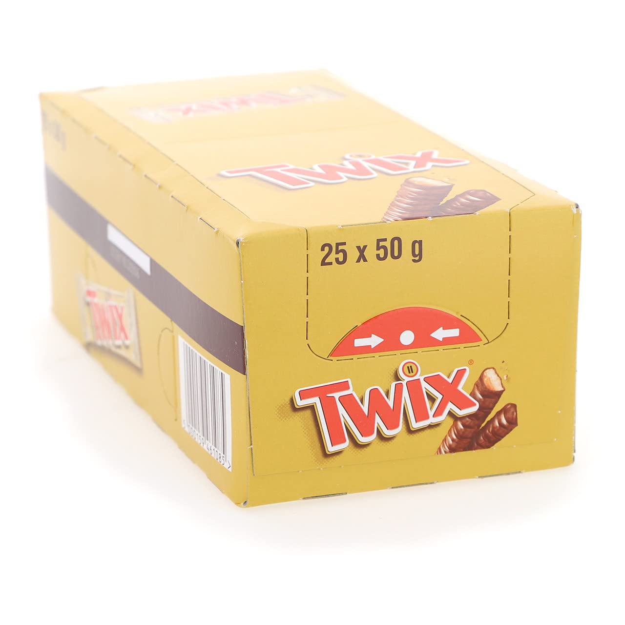 Twix Snack Barrette con Biscotto Ripieno di Caramello e Ricoperto di Cioccolato al Latte - Box 25x50gr con Portachiavi CAIYA®