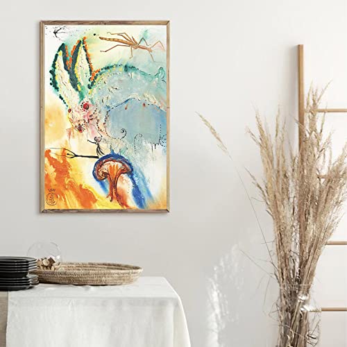 123 Life Salvador Dali Wall Art Prints - Alice In Wonderland Poster - Surrealism Painting Modern Canvas Picture For Living Room Bedroom Home Decor Unframed (Alice In Wonderland,30X45Cm/12X18In) #TOP1